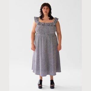 Wray Claude Dress in Graphic Gingham -  3X